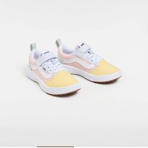 Vans Kids UltraRange 66 V Shoes pastel colors size 13.5 slip on velcro worn once
